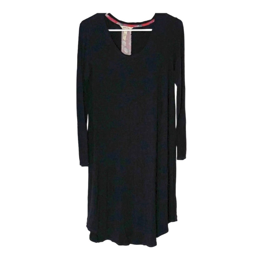 Matilda Jane Black Long Sleeve Dress Small Floral Back Detail Stretchy Comfy